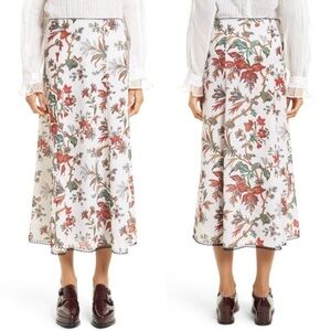 McQ Alexander McQueen floral-print midi skirt